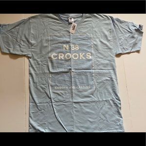Crooks and Castles NWT Lt Blue T-Shirt Size L